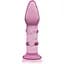 Анальна пробка Lovetoy Glass Romance 5.5" 14 см (рожевий) - мініатюра 1