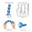 Насадка для страпону Strap-On-Me Dildo Plug Balls Blue Metallic L - мініатюра 3