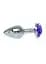 Металева анальна пробка Boss Jewellery Silver Plug Rose 9 см (фіолетовий) - мініатюра 4
