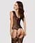 Бодистокинг Obsessive Bodystocking F221 силуэтный цветочный рисунок имитация чулок XL/XXL - миниатюра 2