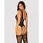 Бодістокінг Obsessive Bodystocking F237 S/M/L, рослинне плетіння, імітація панчіх - мініатюра 2