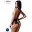 Комплект білизни Passion Exclusive INDRA SET OpenBra Black XXL/XXXL: стрінги, портупея з бахромою - мініатюра 2
