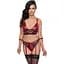 Комплект Cottelli Collection Bra Set Bondage M червоний - мініатюра 1