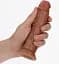 Фалоімітатор RealRock Curved Realistic Dildo 6" 17.5 см (коричневий) - мініатюра 6