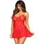 Пеньюар Leg Avenue Rose Lace Flair Chemise Red One Size - миниатюра 1