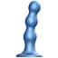 Насадка для страпону Strap-On-Me Dildo Plug Balls Blue Metallic L - мініатюра 1