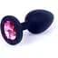 Силіконова анальна пробка Boss Of Toys Boss Series - Jewellery Black Silicon Plug Small Pink S, BS6400083 - мініатюра 1