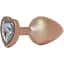 Анальна пробка з кристалом Jewellery Pearl Gold Heart Plug S 7 см (прозорий) - мініатюра 1