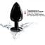 Металева анальна пробка з кристалом Dorcel Diamond Plug Black L - мініатюра 4