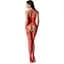 Бодістокінг з безліччю бретелей Passion BS095 One Size, Red, імітація пояса та панчіх, з доступом - мініатюра 2