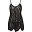 Сорочка бебі-дол Leg Avenue Rose Lace Flair Chemise Black, Queen Size - мініатюра 2