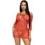 Мини-платье Leg Avenue Heart net mini dress Red One size - миниатюра 1