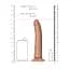 Фалоімітатор RealRock Slim Realistic 8" 22.5 см (тілесний) - мініатюра 2