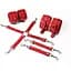 Набір для БДСМ 3 в 1 Feral Feelings BDSM Kit 3 Red, Red, наручники, поножі, хрестовина - мініатюра 1