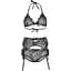 Кружевной комплект со стразами Leg Avenue Bright Lights RhinestOne S - миниатюра 5
