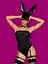 Сексуальний костюм Obsessive Bunny S/M чорний - мініатюра 3