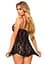 Пеньюар Leg Avenue Rose Lace Flair Chemise Black One Size - мініатюра 2