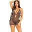 Сукня Leg Avenue Lurex RhinestOne Keyhole Halter Dress One Size Black/Silver - мініатюра 1