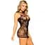 Мини-платье Leg Avenue Strappy Lace mini dress Black One size - миниатюра 6