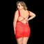 Сексуальна сітчаста сукня JSY Пристрасна Евелін Plus Size, Red, мереживо, відкрита спинка - мініатюра 2