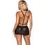 Сукня з відкритими грудьми Leg Avenue Wet look open cup Mini dress One Size Black - мініатюра 2