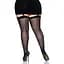 Прозорі панчохи зі швом Leg Avenue Sheer backseam stockings Black, plus Size - мініатюра 2