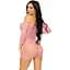 Мини-платье Leg Avenue Heart net mini dress Pink One size - миниатюра 2