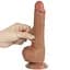 Фалоімітатор Lovetoy Sliding-Skin Dual Layer Dong 7.5'' 19.5 см (коричневий) - мініатюра 6
