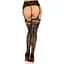 Панчохи Leg Avenue French Rose Backseam Garter Belt Stockings Black One Size - мініатюра 2
