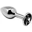 Металева анальна пробка Alive Mini Metal Butt Plug з кристалом Black L - мініатюра 1