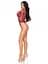 Боди Leg Avenue Crystalized fishnet bodysuit Burgundy One Size - миниатюра 7