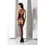 Бодістокінг з безліччю бретелей Passion BS095 One Size, Black, імітація пояса та панчіх, з доступом - мініатюра 9