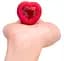 Анальна пробка з вібрацією та панеллю управління B-Vibe Vibrating Heart Plug M/L Red - мініатюра 5