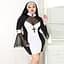Еротичний костюм черниці JSY Грішниця Лола Plus Size Black, сукня, хрест, апостольник - мініатюра 3
