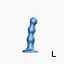 Насадка для страпону Strap-On-Me Dildo Plug Balls Blue Metallic L - мініатюра 2