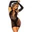 Мінісукня Leg Avenue Mini dress and matching gloves Black One Size - мініатюра 2