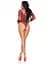 Боди Leg Avenue Crystalized fishnet bodysuit Burgundy One Size - миниатюра 6