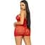 Сукня-сітка зі стразами Leg Avenue RhinestOne halter Mini dress Red, відкрита спина, One Size - мініатюра 5