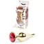 Анальна пробка Boss Of Toys Boss Series - Jewellery Gold Butt Plug Red, BS6400064, Золотий / Червоний - мініатюра 3