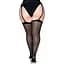 Прозорі панчохи зі швом Leg Avenue Sheer backseam stockings Black, plus Size - мініатюра 3