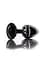 Анальна металева пробка M із чорним каменем Butt Plug With Diamond Jewel Taboom - мініатюра 1