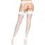Панчохи-сітка зі швом Leg Avenue Backseam Thigh Highs White, One Size - мініатюра 2