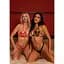 Комплект Leg Avenue Open Cup Bra and Pearl stRing One Size, Red - мініатюра 6