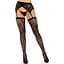 Панчохи Leg Avenue Leg Avenue Lace thigh highs & garterbelt Black One Size - мініатюра 1