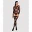Бодістокінг Obsessive Bodystocking G320 S/M/L, панчохи, боді, декор у вигляді ліній - мініатюра 3