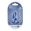 Анальная пробка Ouch! Smooth Anal Plug Metallic M 7.9 см (синий) - миниатюра 6