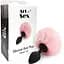 Силіконова анальна пробка М Art of Sex - silicone Bunny Tails Butt Plug Pink - мініатюра 3