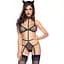 Еротичний костюм кішки Leg Avenue Roleplay Sex Kitten One Size Black, боді, вушка, чокер - мініатюра 4