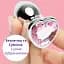Металева анальна пробка I’MCUM Crystal Heart Розмір M з рожевим кристалом (IM-KGS005_M) - мініатюра 6