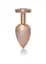 Анальна пробка з кристалом Jewellery Pearl Gold Heart Plug L 9 см (прозорий) - мініатюра 3